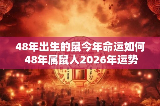 48年出生的鼠今年命运如何 48年属鼠人2026年运势