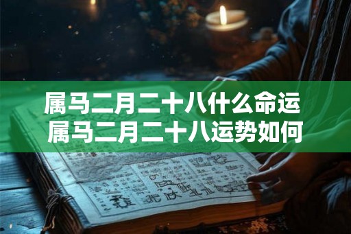 属马二月二十八什么命运 属马二月二十八运势如何
