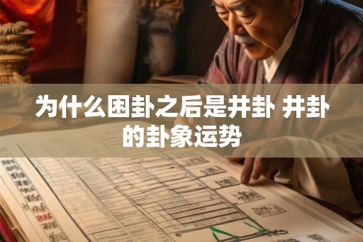 为什么困卦之后是井卦 井卦的卦象运势