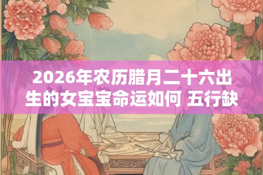 2026年农历腊月二十六出生的女宝宝命运如何 五行缺什么