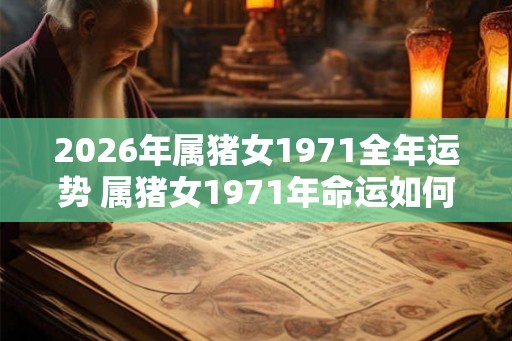 2026年属猪女1971全年运势 属猪女1971年命运如何