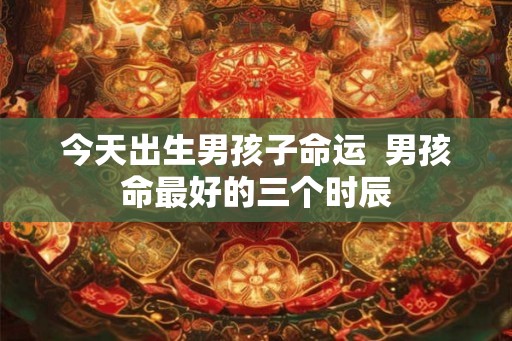 今天出生男孩子命运  男孩命最好的三个时辰
