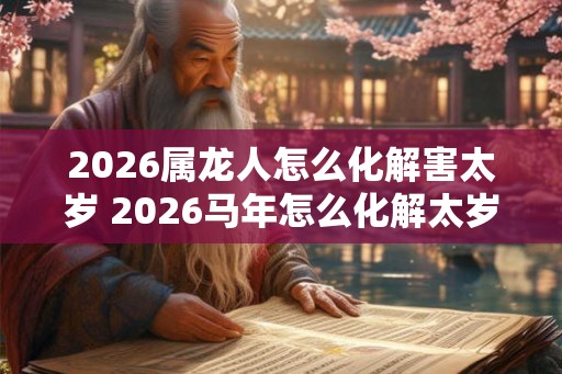 2026属龙人怎么化解害太岁 2026马年怎么化解太岁