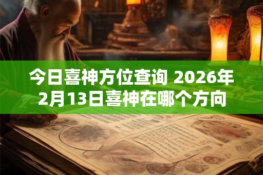 今日喜神方位查询 2026年2月13日喜神在哪个方向