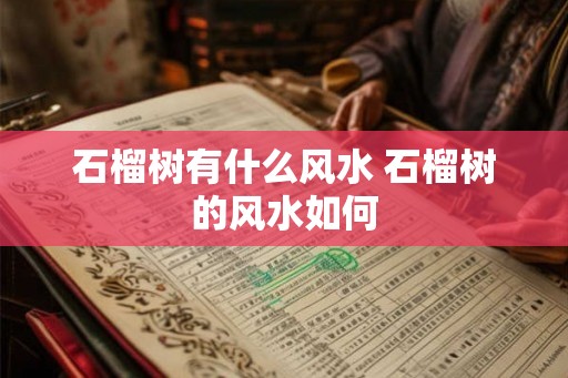 石榴树有什么风水 石榴树的风水如何