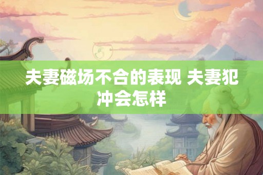 夫妻磁场不合的表现 夫妻犯冲会怎样