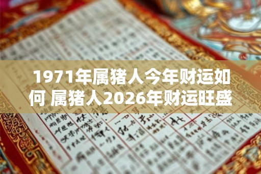 1971年属猪人今年财运如何 属猪人2026年财运旺盛吗
