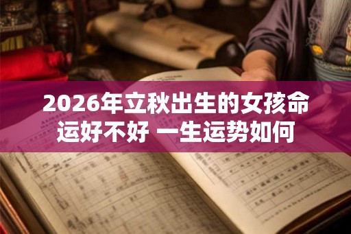 2026年立秋出生的女孩命运好不好 一生运势如何