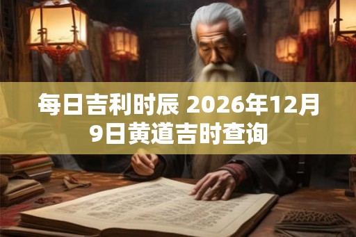 每日吉利时辰 2026年12月9日黄道吉时查询
