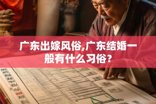 广东出嫁风俗,广东结婚一般有什么习俗? 广东出嫁风俗,广东结婚一般有什么习俗?