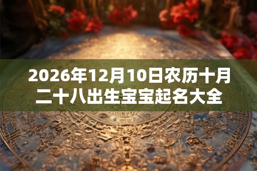 2026年12月10日农历十月二十八出生宝宝起名大全
