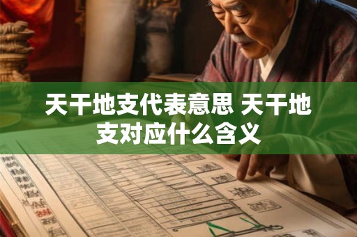 天干地支代表意思 天干地支对应什么含义 天干地支代表意思 天干地支对应什么含义