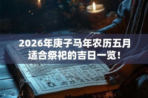 2026年庚子马年农历五月适合祭祀的吉日一览！