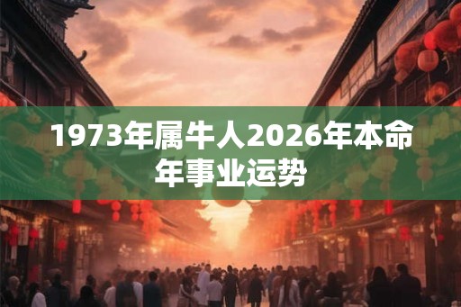 1973年属牛人2026年本命年事业运势