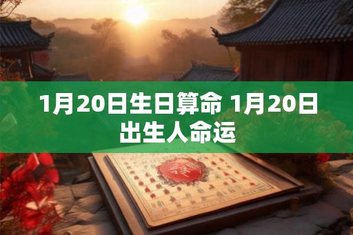 1月20日生日算命 1月20日出生人命运