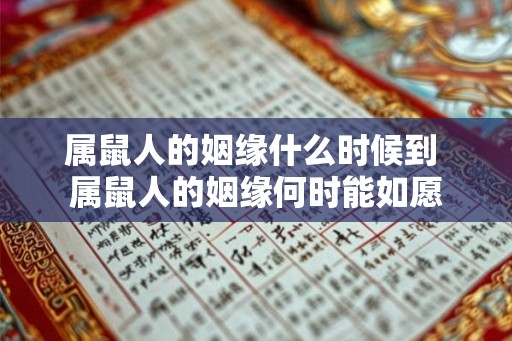 属鼠人的姻缘什么时候到 属鼠人的姻缘何时能如愿