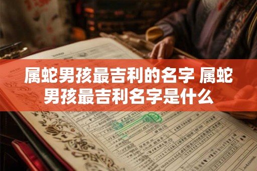 属蛇男孩最吉利的名字 属蛇男孩最吉利名字是什么