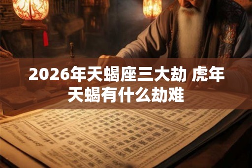 2026年天蝎座三大劫 虎年天蝎有什么劫难 2026年天蝎座三大劫 虎年天蝎有什么劫难