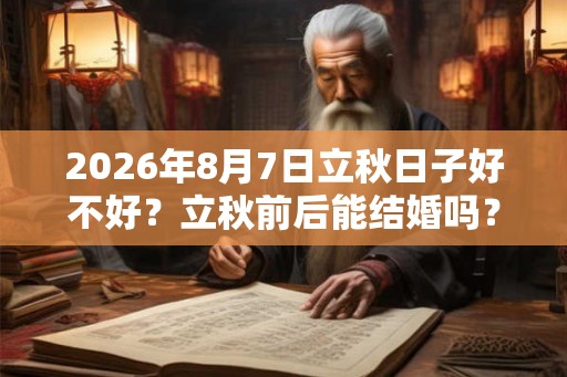 2026年8月7日立秋日子好不好?立秋前后能结婚吗? 2026年8月7日立秋日子好不好?立秋前后能结婚吗?