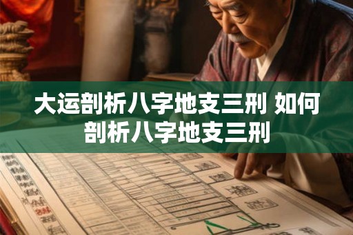 大运剖析八字地支三刑 如何剖析八字地支三刑