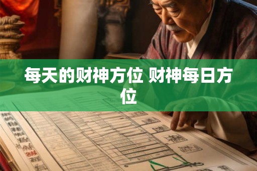 每天的财神方位 财神每日方位 每天的财神方位 财神每日方位