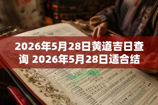 2026年5月28日黄道吉日查询 2026年5月28日适合结婚吗