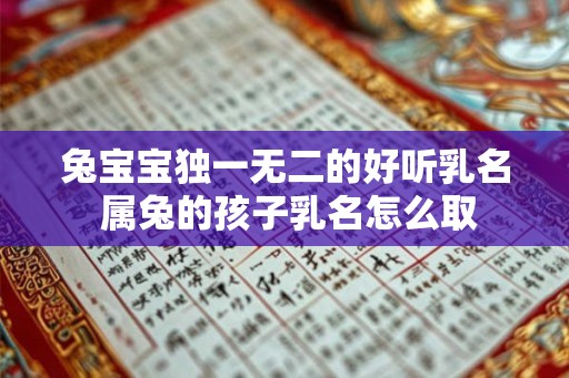 兔宝宝独一无二的好听乳名 属兔的孩子乳名怎么取