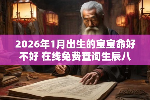 2026年1月出生的宝宝命好不好 在线免费查询生辰八字