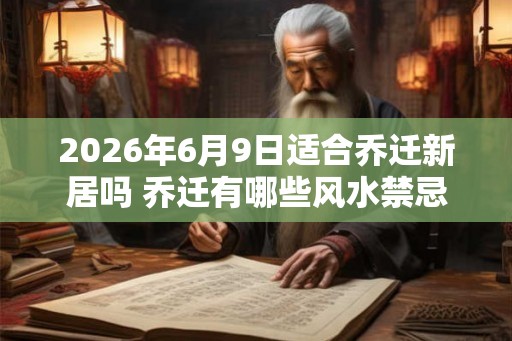 2026年6月9日适合乔迁新居吗 乔迁有哪些风水禁忌 2026年6月9日适合乔迁新居吗 乔迁有哪些风水禁忌