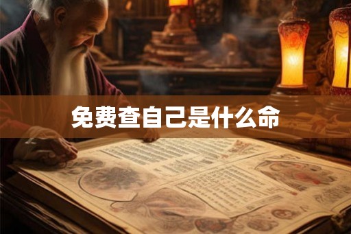 免费查自己是什么命