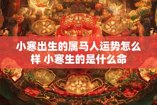 小寒出生的属马人运势怎么样 小寒生的是什么命