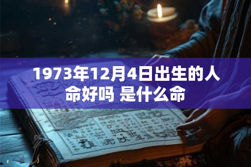 1973年12月4日出生的人命好吗 是什么命