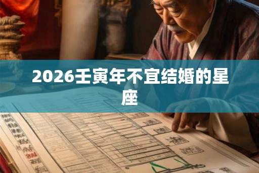 2026壬寅年不宜结婚的星座