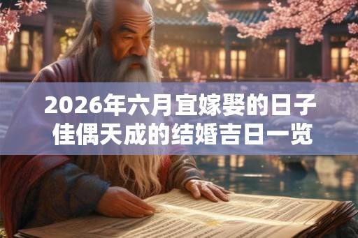 2026年六月宜嫁娶的日子 佳偶天成的结婚吉日一览