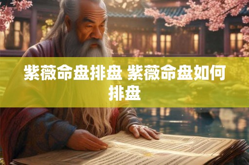 紫薇命盘排盘 紫薇命盘如何排盘