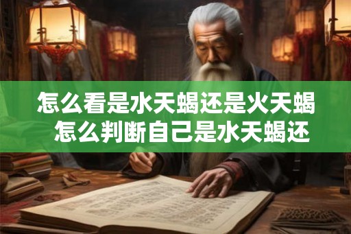 怎么看是水天蝎还是火天蝎  怎么判断自己是水天蝎还是火天蝎