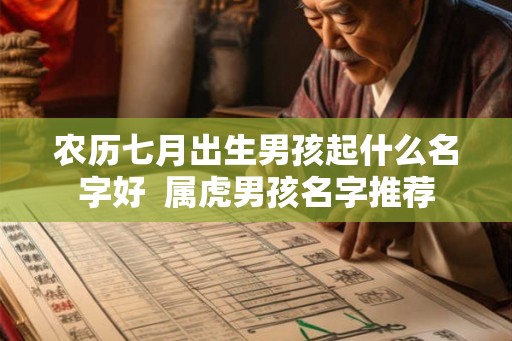 农历七月出生男孩起什么名字好 属虎男孩名字推荐 农历七月出生男孩起什么名字好 属虎男孩名字推荐