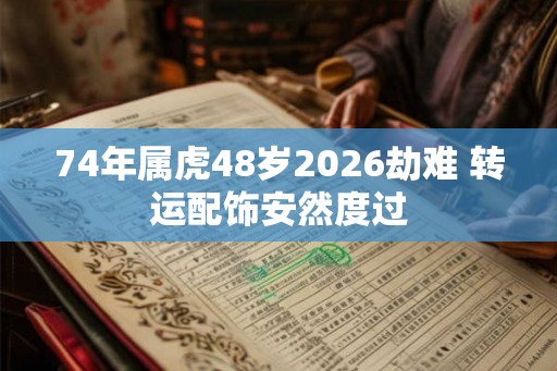 74年属虎48岁2026劫难 转运配饰安然度过