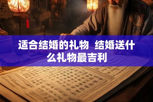 适合结婚的礼物  结婚送什么礼物最吉利