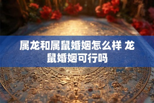 属龙和属鼠婚姻怎么样 龙鼠婚姻可行吗