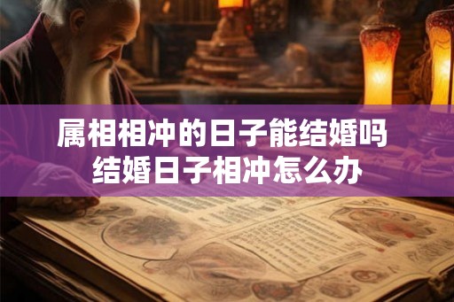 属相相冲的日子能结婚吗 结婚日子相冲怎么办