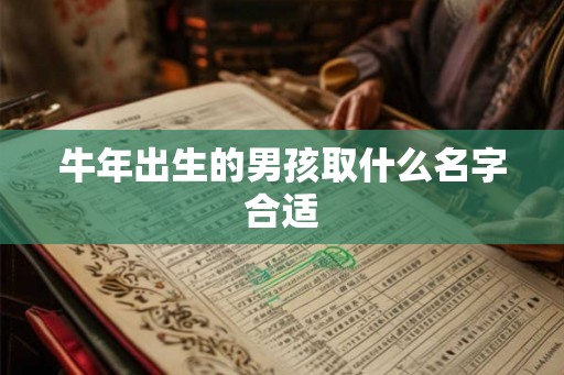 牛年出生的男孩取什么名字合适 牛年出生的男孩取什么名字合适