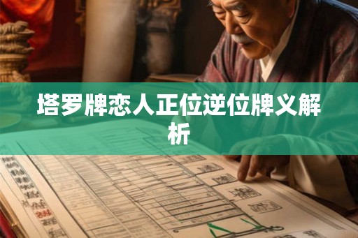 塔罗牌恋人正位逆位牌义解析