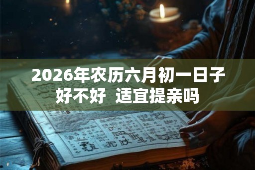 2026年农历六月初一日子好不好  适宜提亲吗