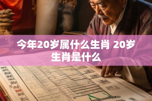 今年20岁属什么生肖 20岁生肖是什么