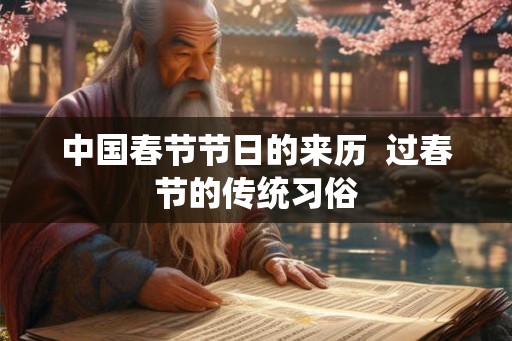中国春节节日的来历  过春节的传统习俗