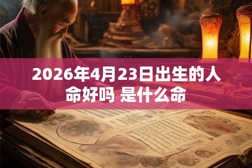 2026年4月23日出生的人命好吗 是什么命