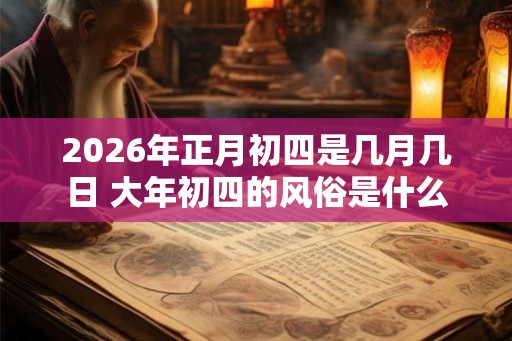 2026年正月初四是几月几日 大年初四的风俗是什么