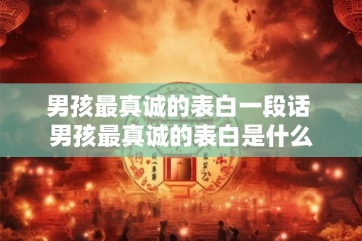 男孩最真诚的表白一段话 男孩最真诚的表白是什么