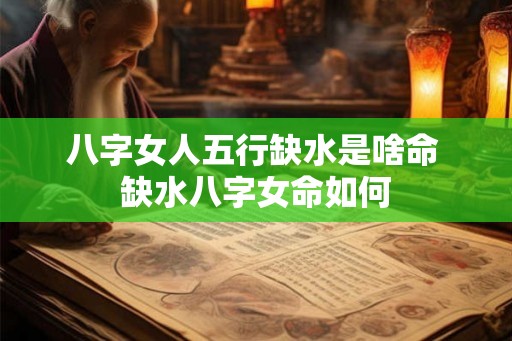 八字女人五行缺水是啥命 缺水八字女命如何